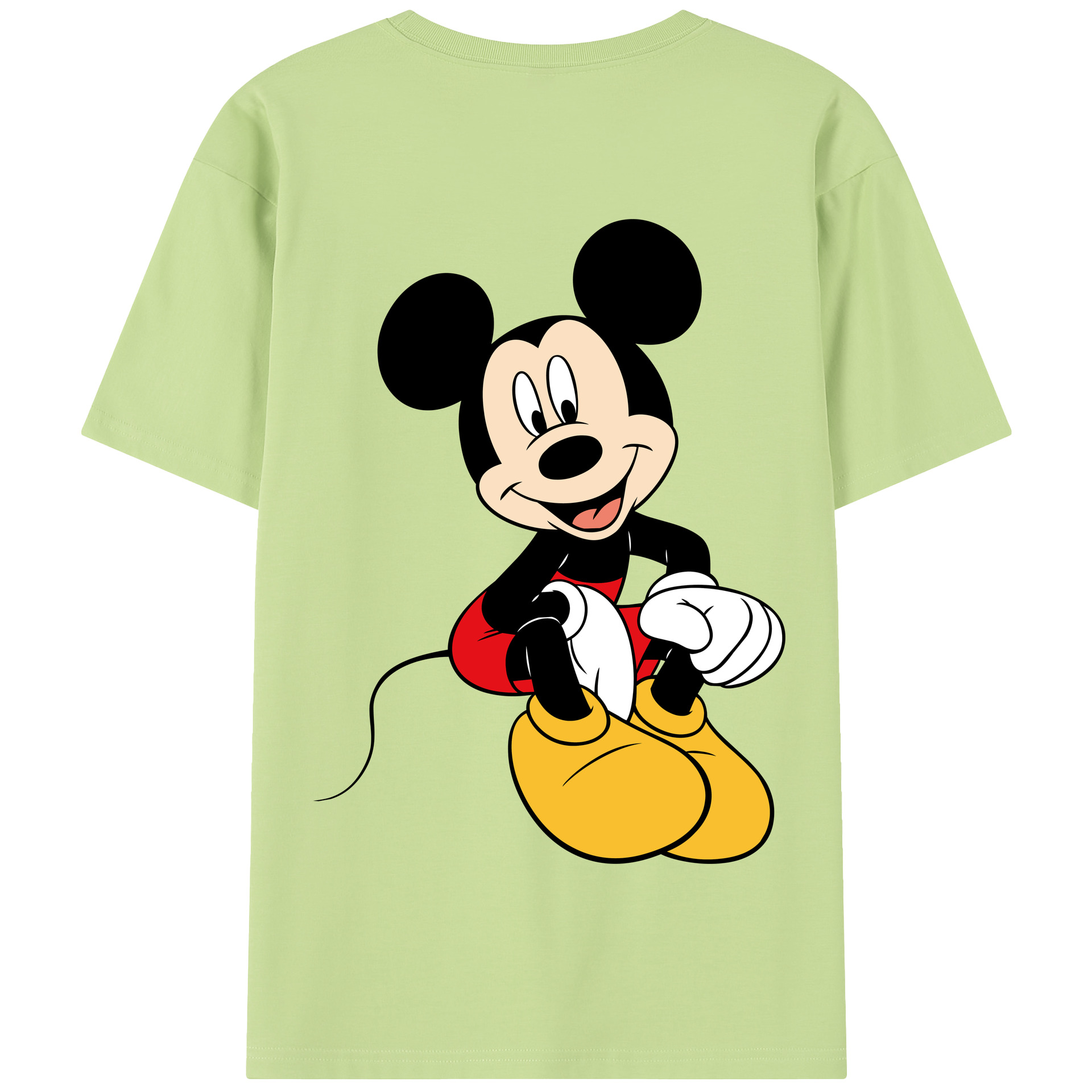 （画像用） ミッキーマウス Mickey Mouse 綿100％半袖Tシャツ（背面プリント）